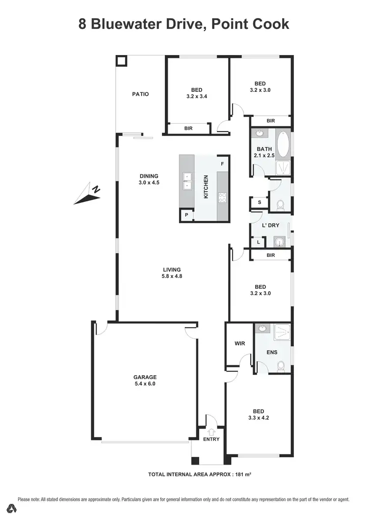 Floorplan of Homely house listing, 8 Bluewater Drive, Point Cook VIC 3030