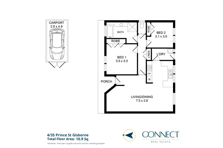 Floorplan of Homely unit listing, 4/35 Prince Street, Gisborne VIC 3437