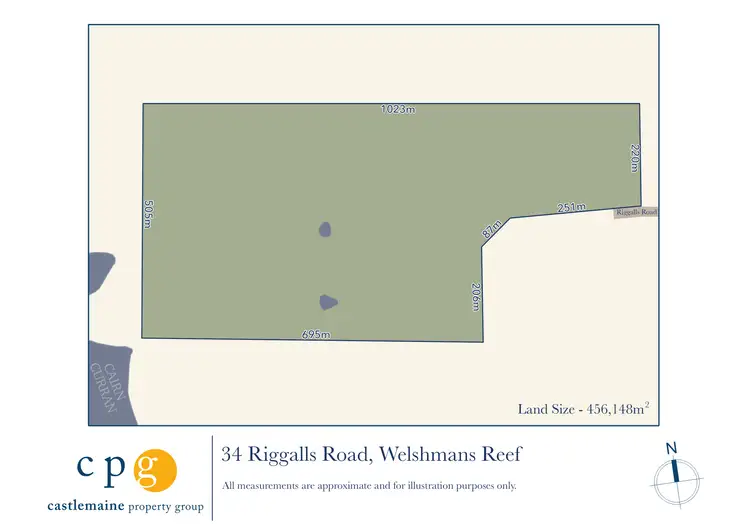 Floorplan of Homely land listing, 34 Riggalls Road, Welshmans Reef VIC 3462