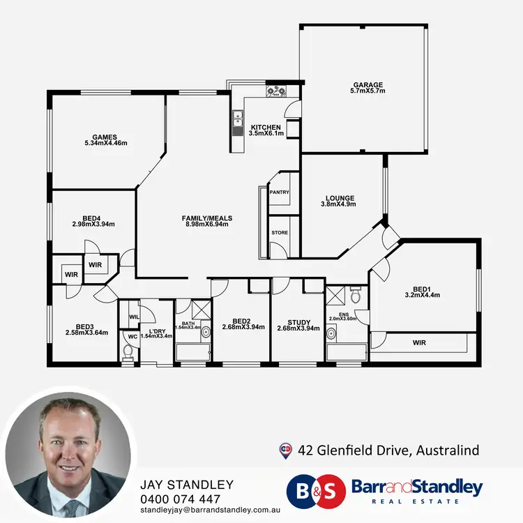 Floorplan of Homely house listing, 42 Glenfield Drive, Australind WA 6233