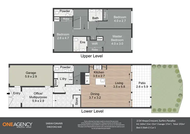 Floorplan of Homely townhouse listing, 2/26 Vespa Crescent, Surfers Paradise QLD 4217
