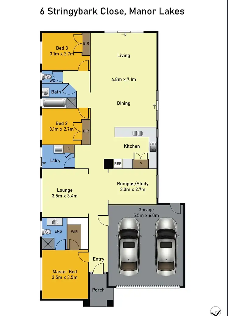 Floorplan of Homely house listing, 6 Stringybark Close, Manor Lakes VIC 3024