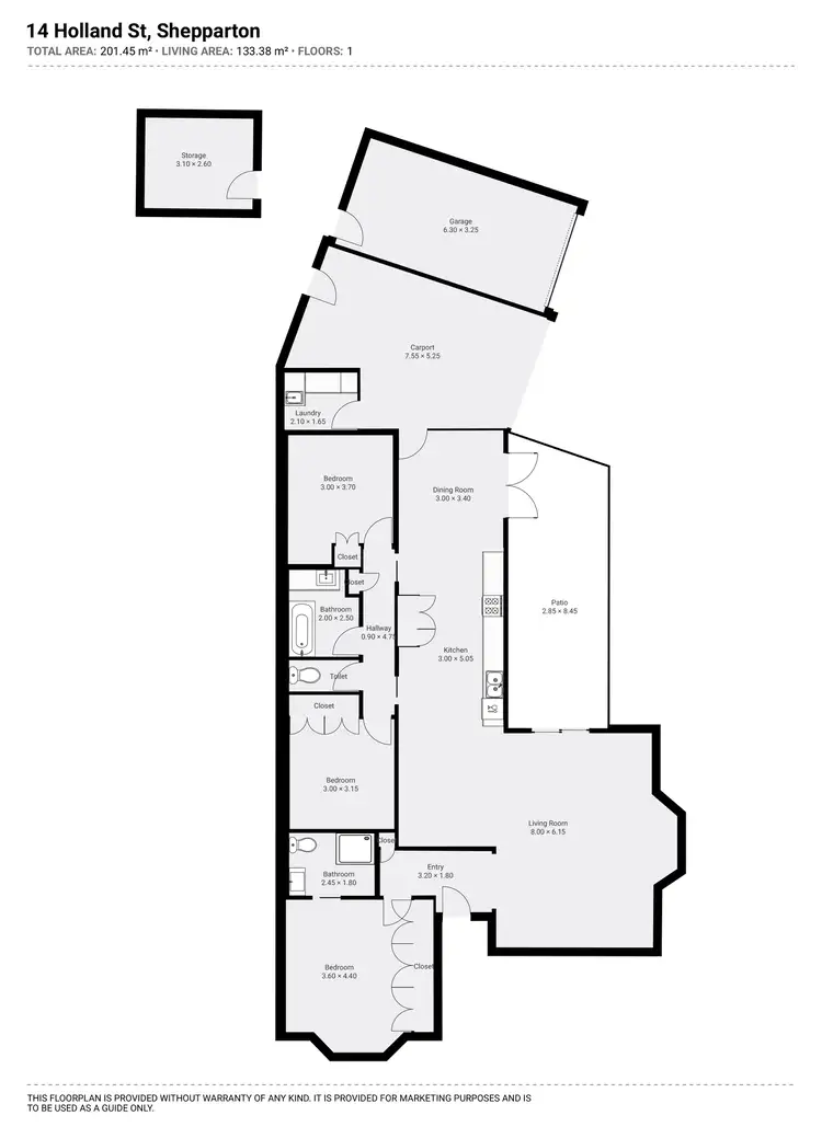 Floorplan of Homely house listing, 14 Holland Street, Shepparton VIC 3630