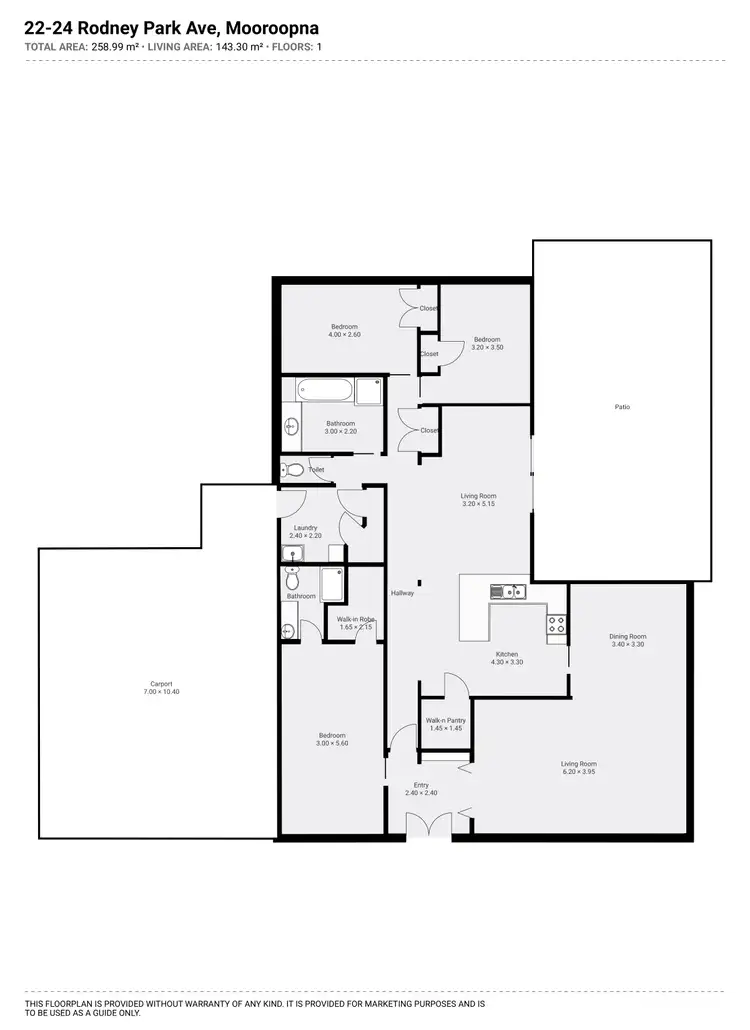 Floorplan of Homely house listing, 22-24 Rodney Park Avenue, Mooroopna VIC 3629
