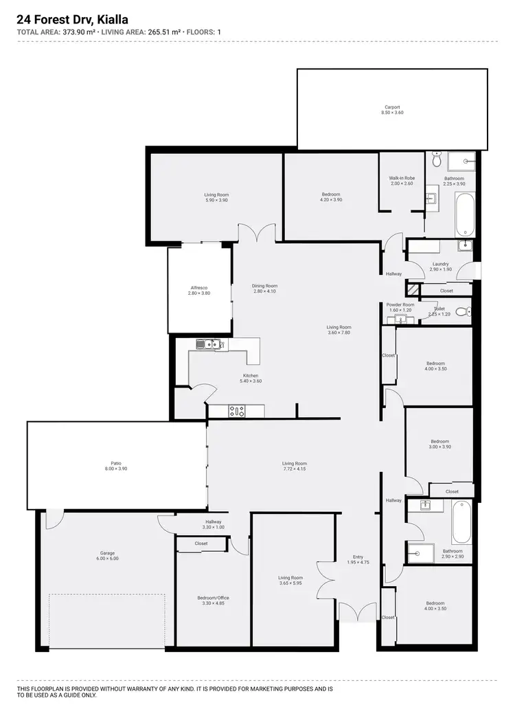 Floorplan of Homely house listing, 24 Forest Drive, Kialla VIC 3631