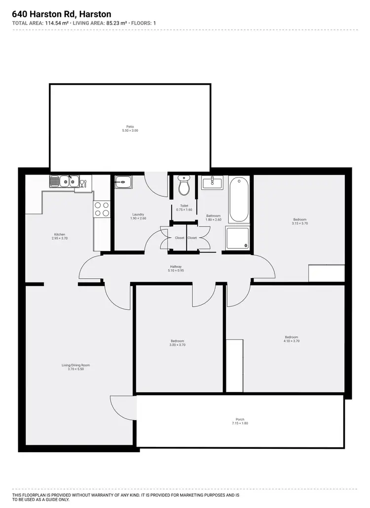 Floorplan of Homely rural property listing, 640 Harston Road, Harston VIC 3616
