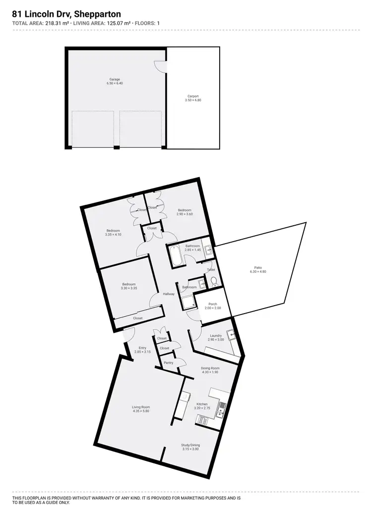 Floorplan of Homely house listing, 81 Lincoln Drive, Shepparton VIC 3630