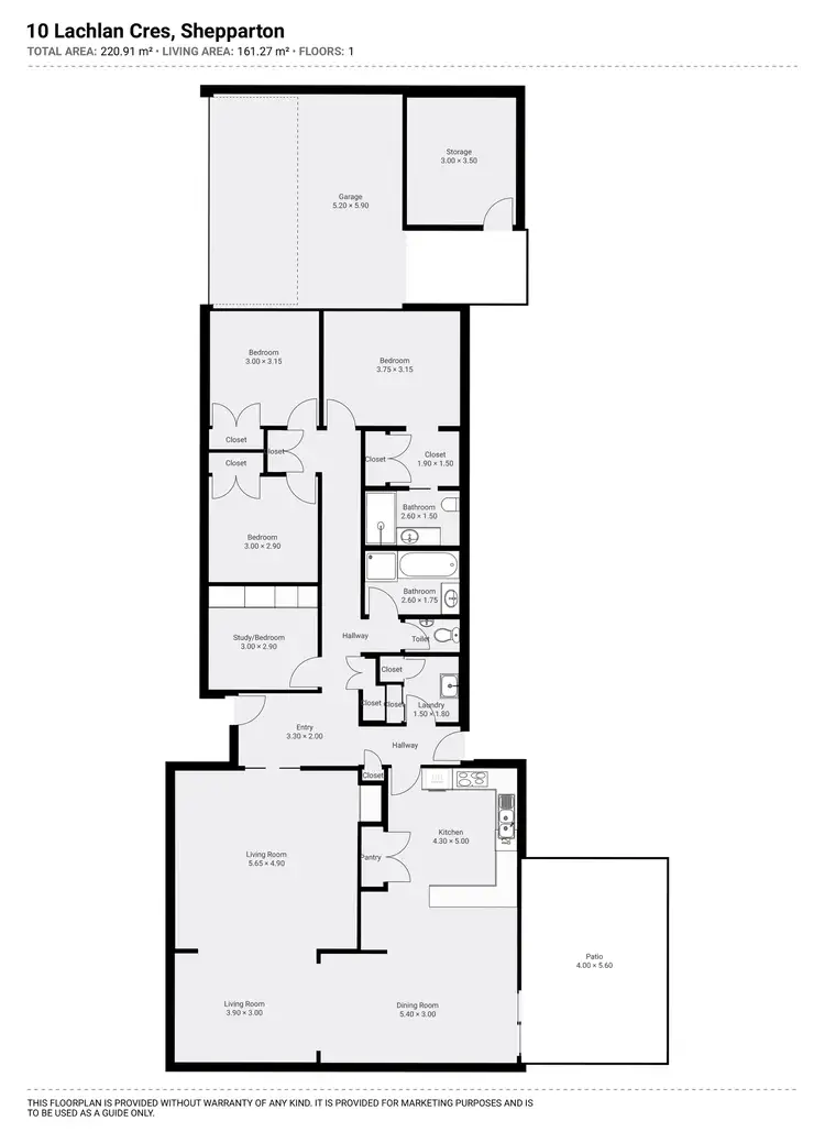 Floorplan of Homely house listing, 10 Lachlan Crescent, Shepparton VIC 3630