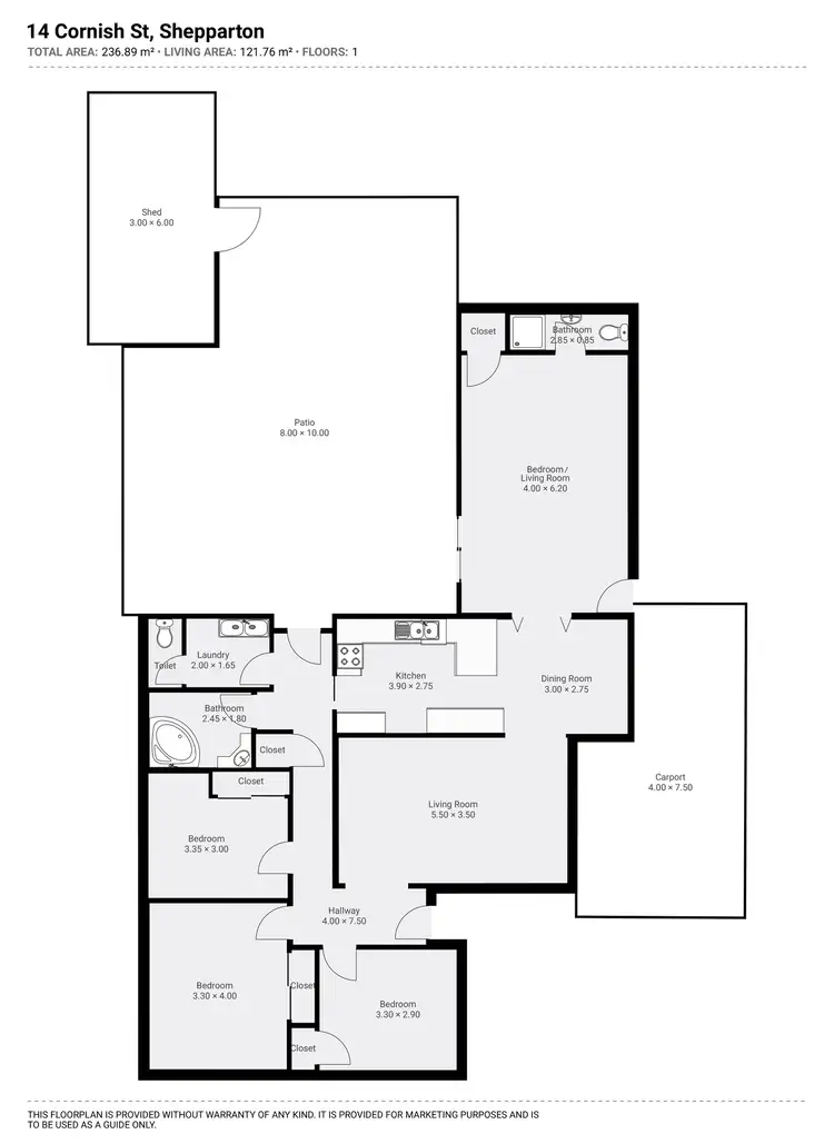 Floorplan of Homely house listing, 14 Cornish Street, Shepparton VIC 3630