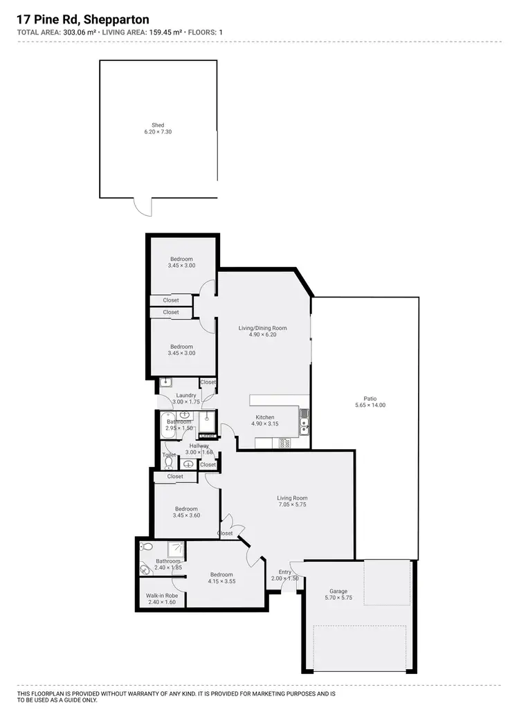 Floorplan of Homely house listing, 17 Pine Road, Shepparton VIC 3630