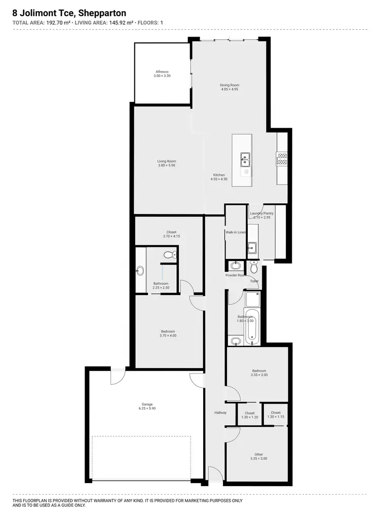 Floorplan of Homely house listing, 8 Jolimont Terrace, Shepparton VIC 3630