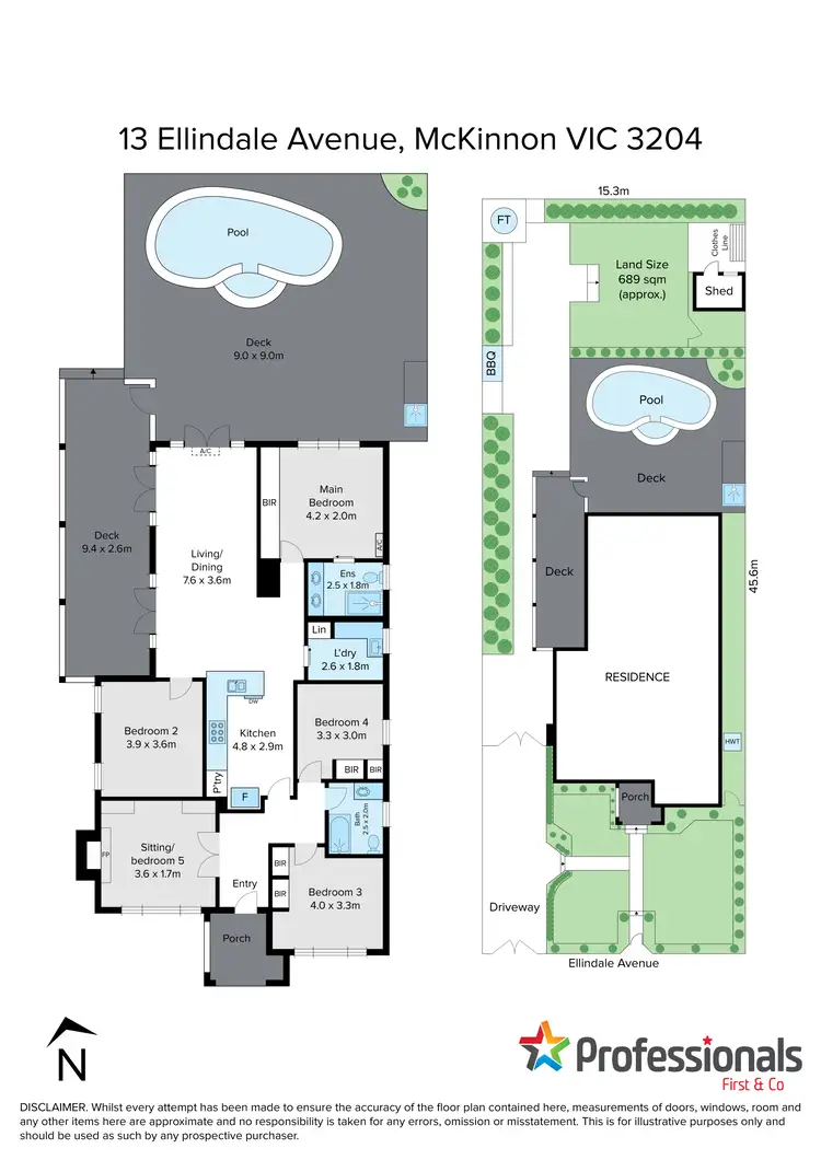 Floorplan of Homely house listing, 13 Ellindale Avenue, Mckinnon VIC 3204