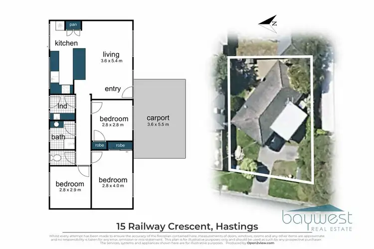 Floorplan of Homely house listing, 15 Railway Crescent, Hastings VIC 3915
