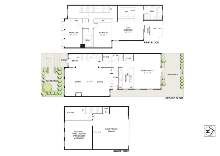 Floorplan of Homely townhouse listing, 53 Head Street, Brighton VIC 3186