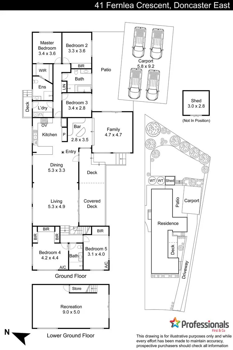 Floorplan of Homely house listing, 41 Fernlea Crescent, Doncaster East VIC 3109
