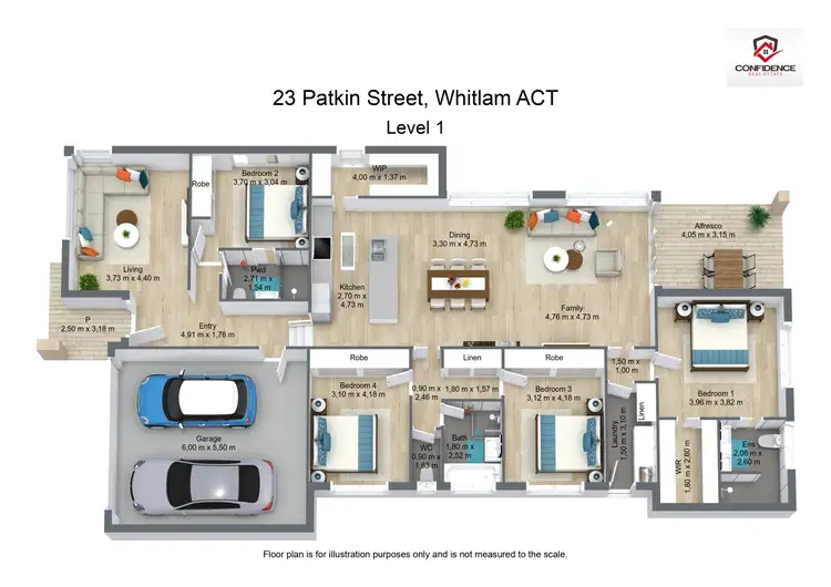 Floorplan of Homely house listing, 23 Patkin Street, Whitlam ACT 2611