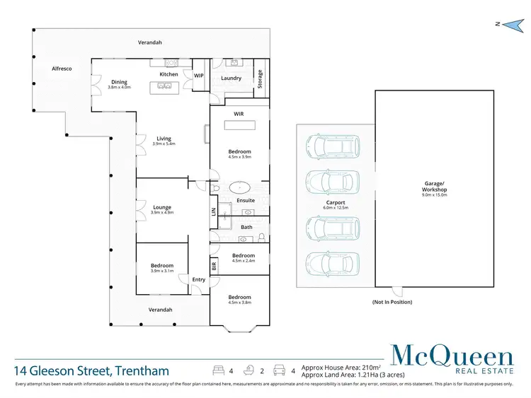 Floorplan of Homely house listing, 14 Gleeson Street, Trentham VIC 3458