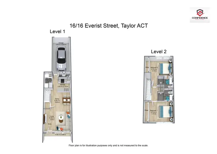 Floorplan of Homely townhouse listing, 16/16 Everist Street, Taylor ACT 2913