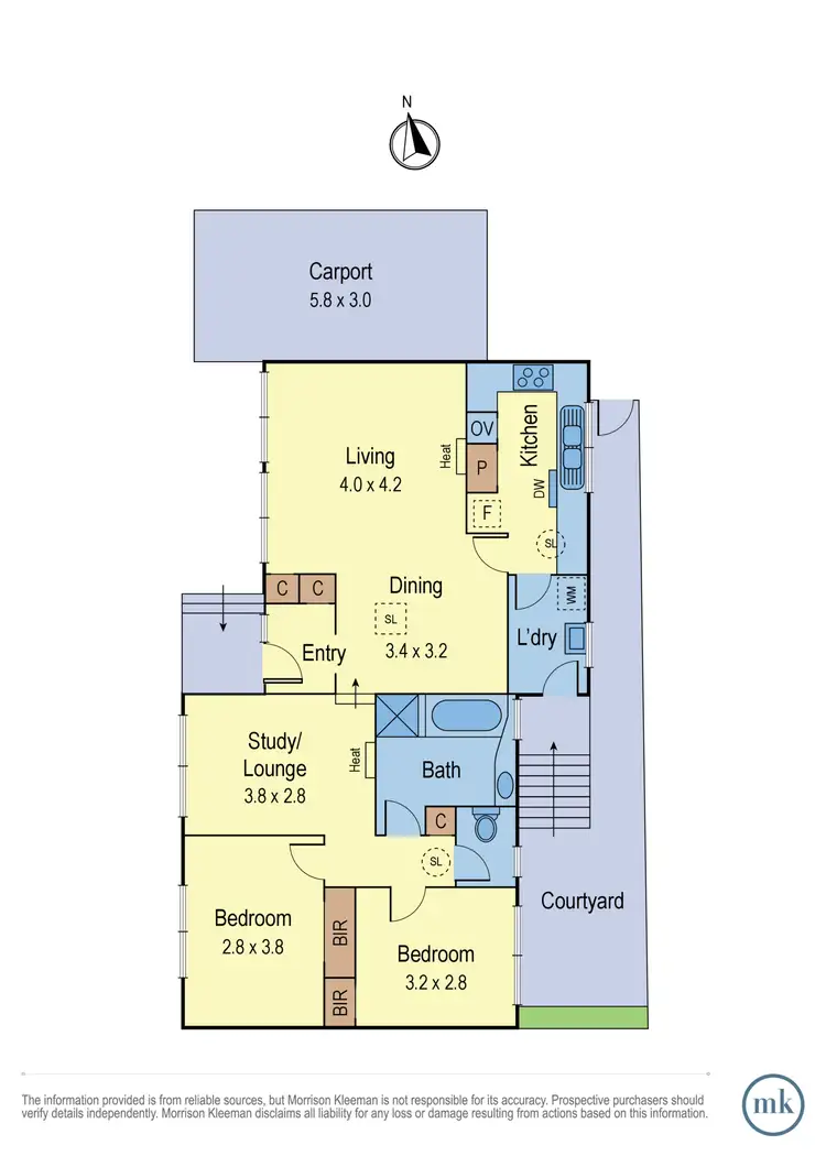 Floorplan of Homely unit listing, 1/4 Banyule Road, Rosanna VIC 3084