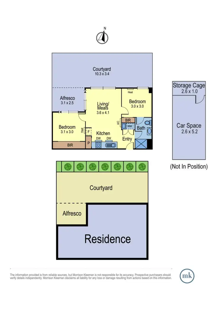 Floorplan of Homely apartment listing, 3/87 Janefield Drive, Bundoora VIC 3083