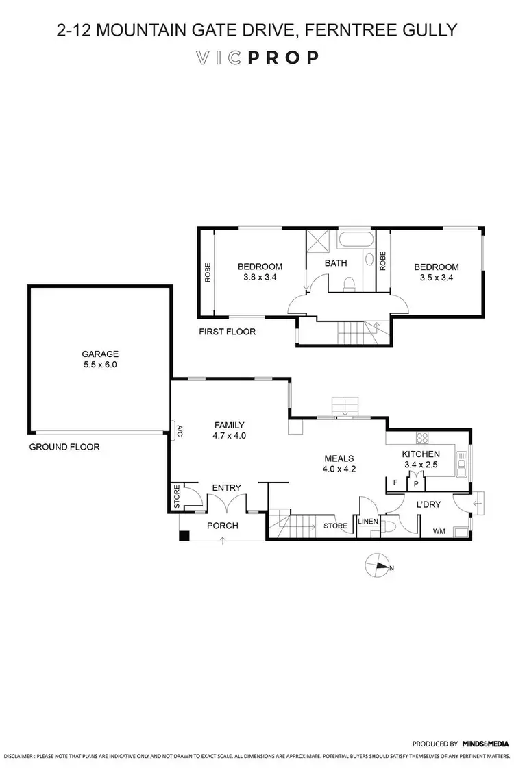 Floorplan of Homely unit listing, 2/12 Mountain Gate Drive, Ferntree Gully VIC 3156