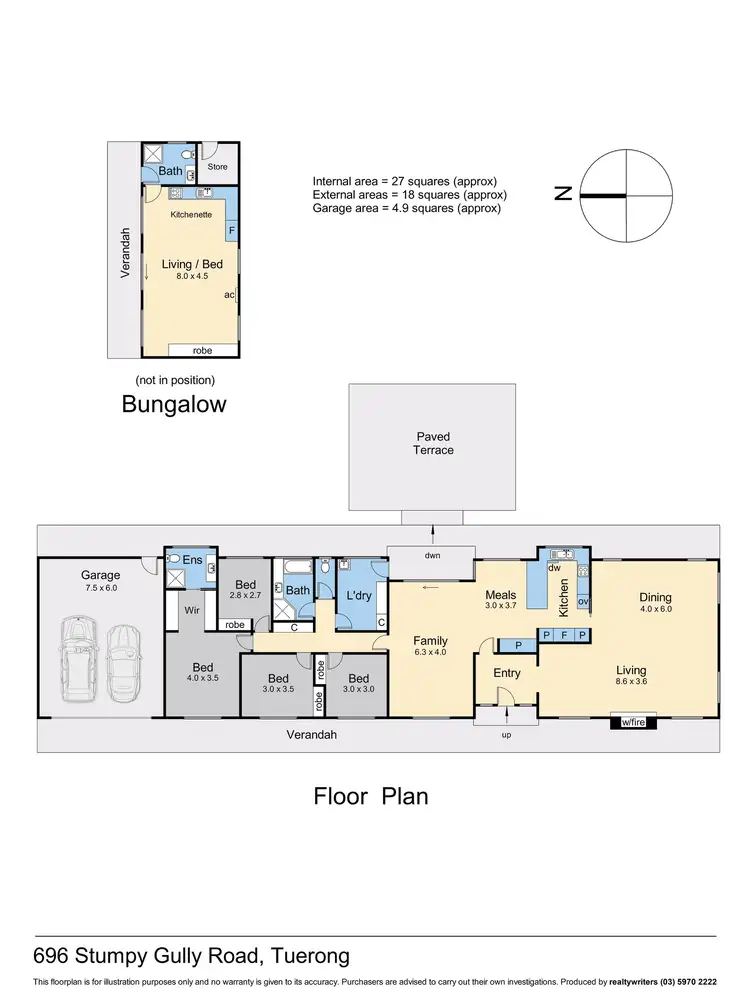 Floorplan of Homely rural property listing, 696 Stumpy Gully Road, Tuerong VIC 3915