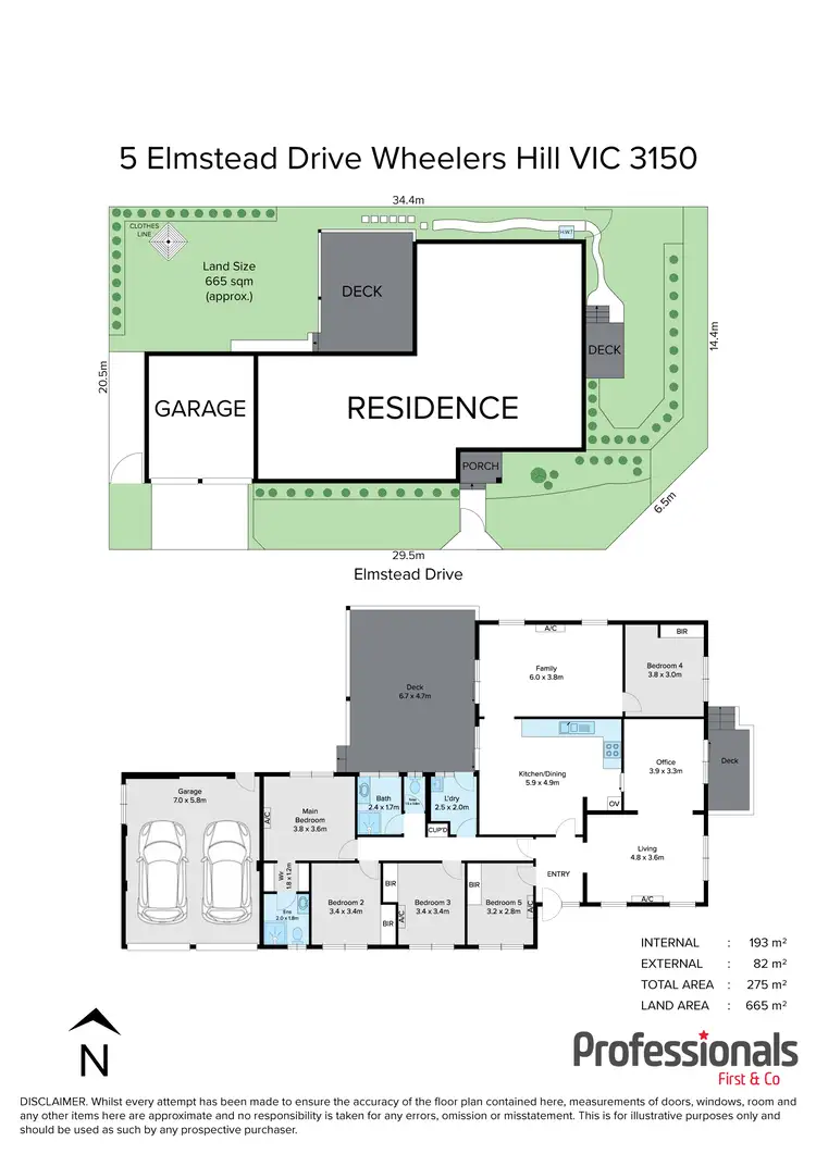 Floorplan of Homely house listing, 5 Elmstead Drive, Wheelers Hill VIC 3150