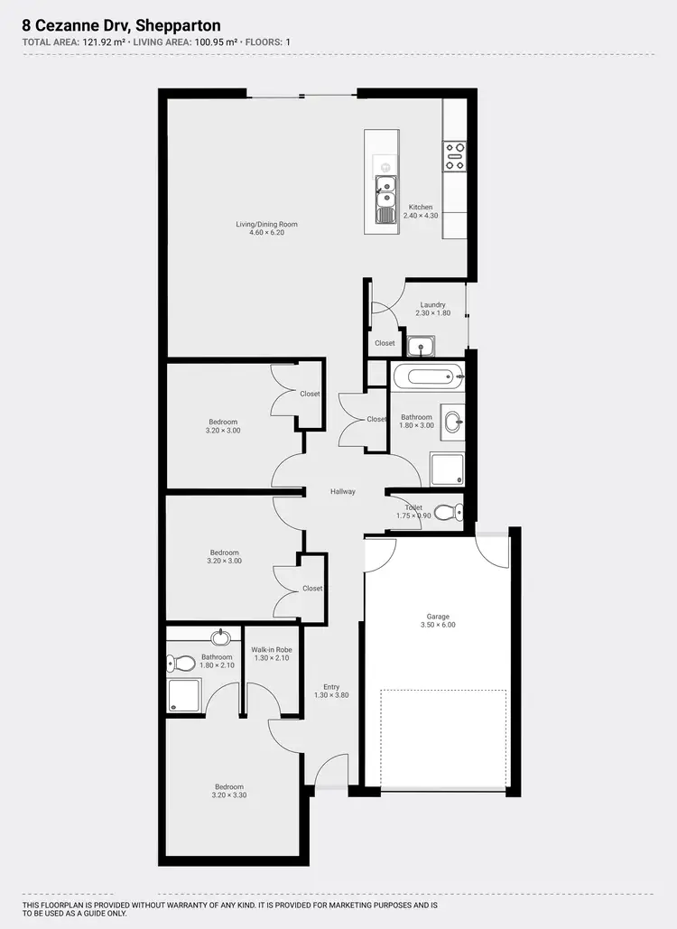 Floorplan of Homely house listing, 8 Cezanne Drive, Shepparton VIC 3630
