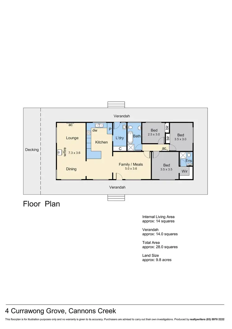 Floorplan of Homely rural property listing, 4 Currawong Grove, Cannons Creek VIC 3977
