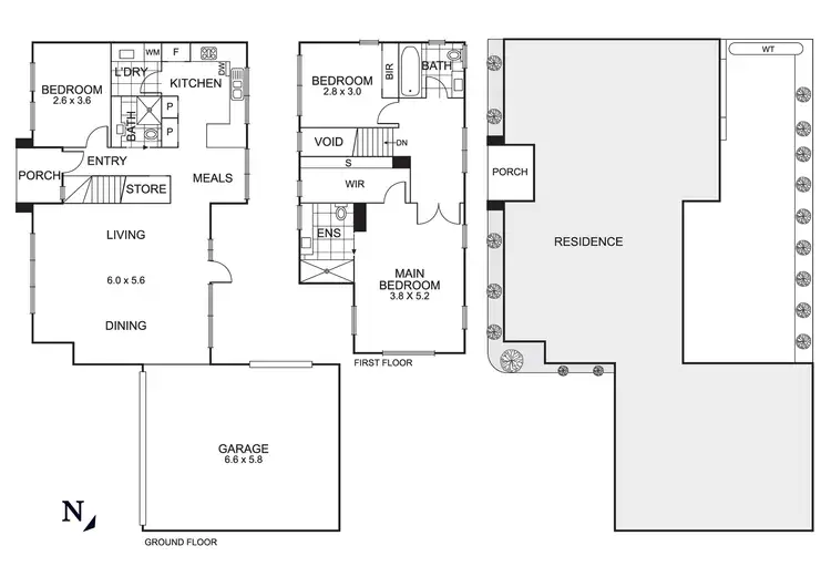 Floorplan of Homely townhouse listing, 2/73 Barkly Street, Mordialloc VIC 3195
