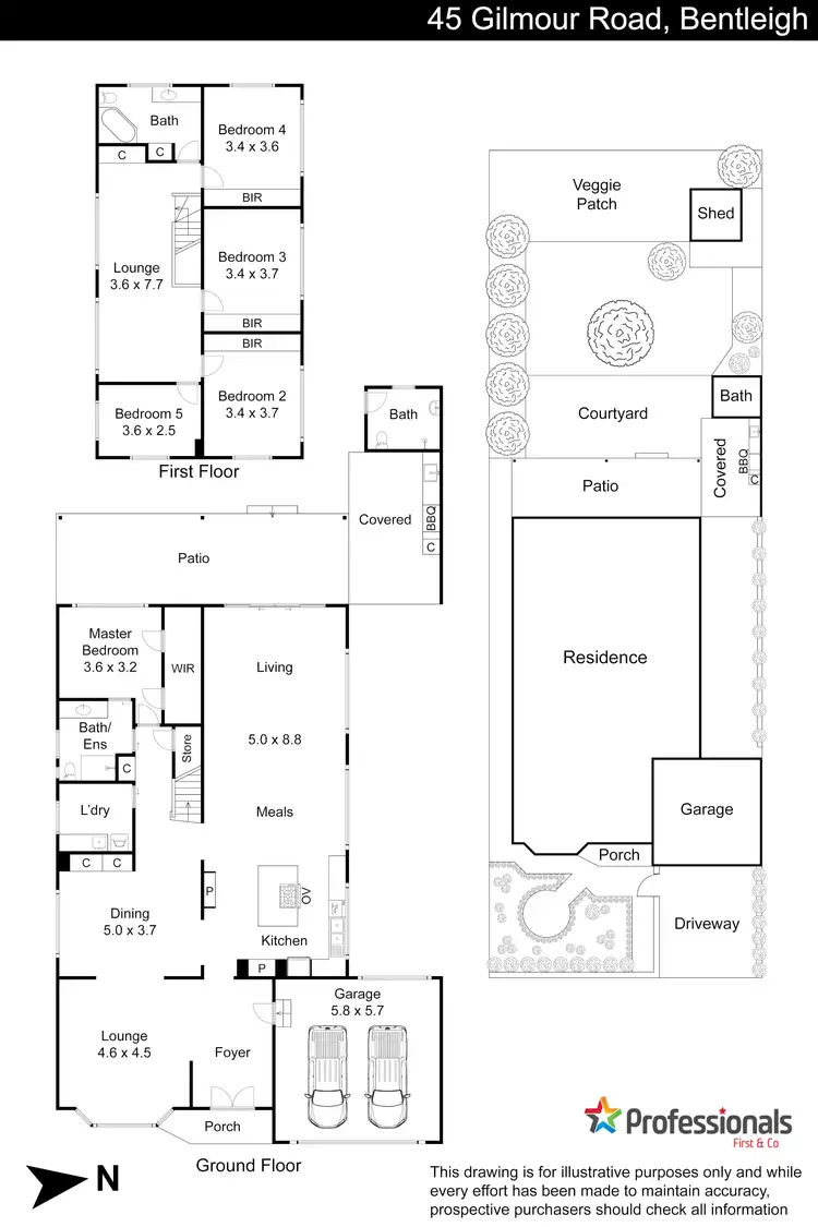 Floorplan of Homely house listing, 45 Gilmour Road, Bentleigh VIC 3204