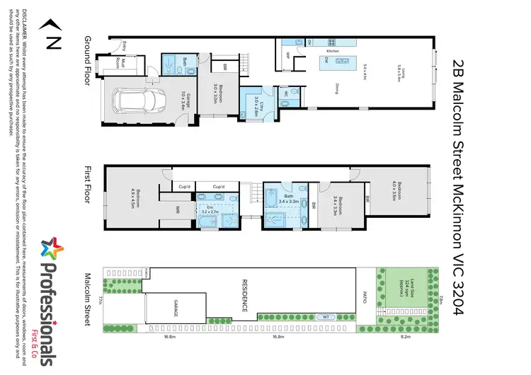 Floorplan of Homely townhouse listing, 2B Malcolm Street, Mckinnon VIC 3204