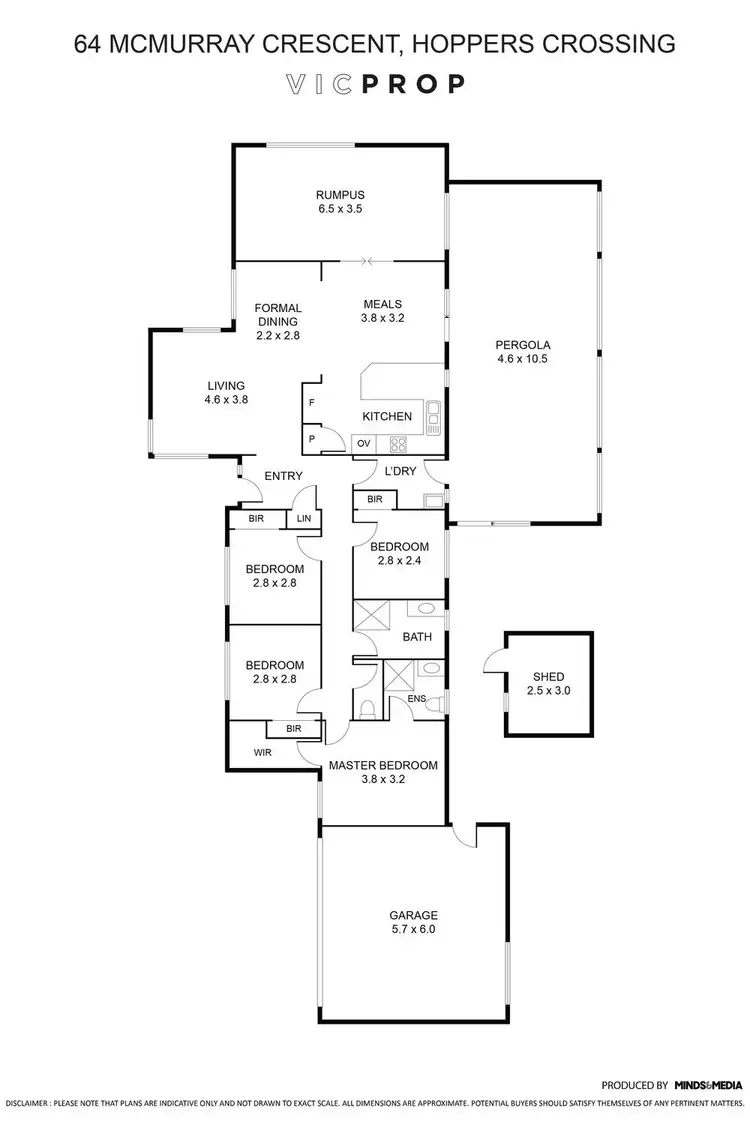 Floorplan of Homely house listing, 64 Mcmurray Crescent, Hoppers Crossing VIC 3029