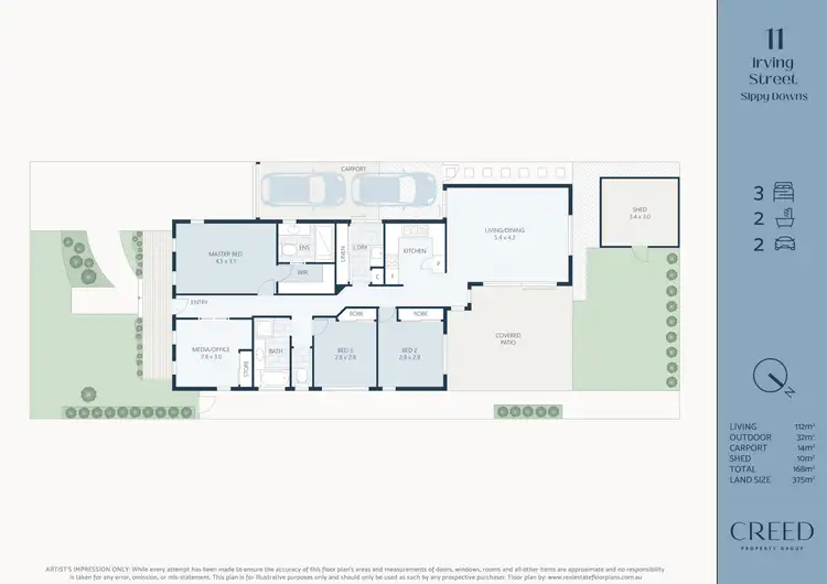 Floorplan of Homely house listing, 11 Irving Place, Sippy Downs QLD 4556