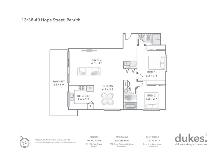 Floorplan of Homely apartment listing, 13/38-40 Hope Street, Penrith NSW 2750