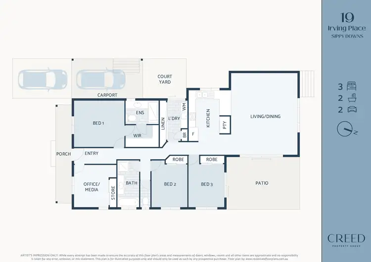 Floorplan of Homely house listing, 19 Irving Place, Sippy Downs QLD 4556