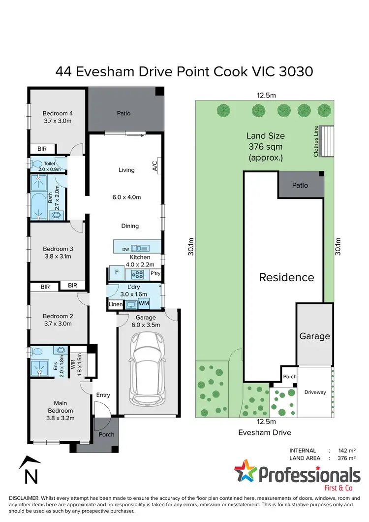 Floorplan of Homely house listing, 44 Evesham Drive, Point Cook VIC 3030