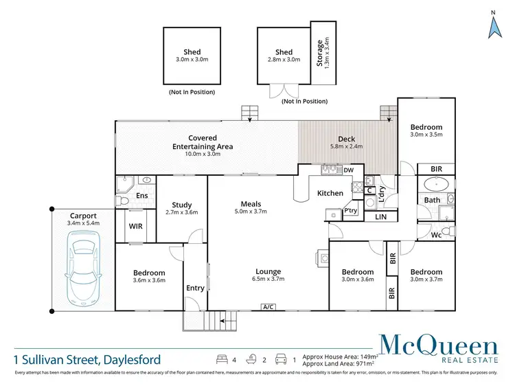 Floorplan of Homely house listing, 1 Sullivan Street, Daylesford VIC 3460