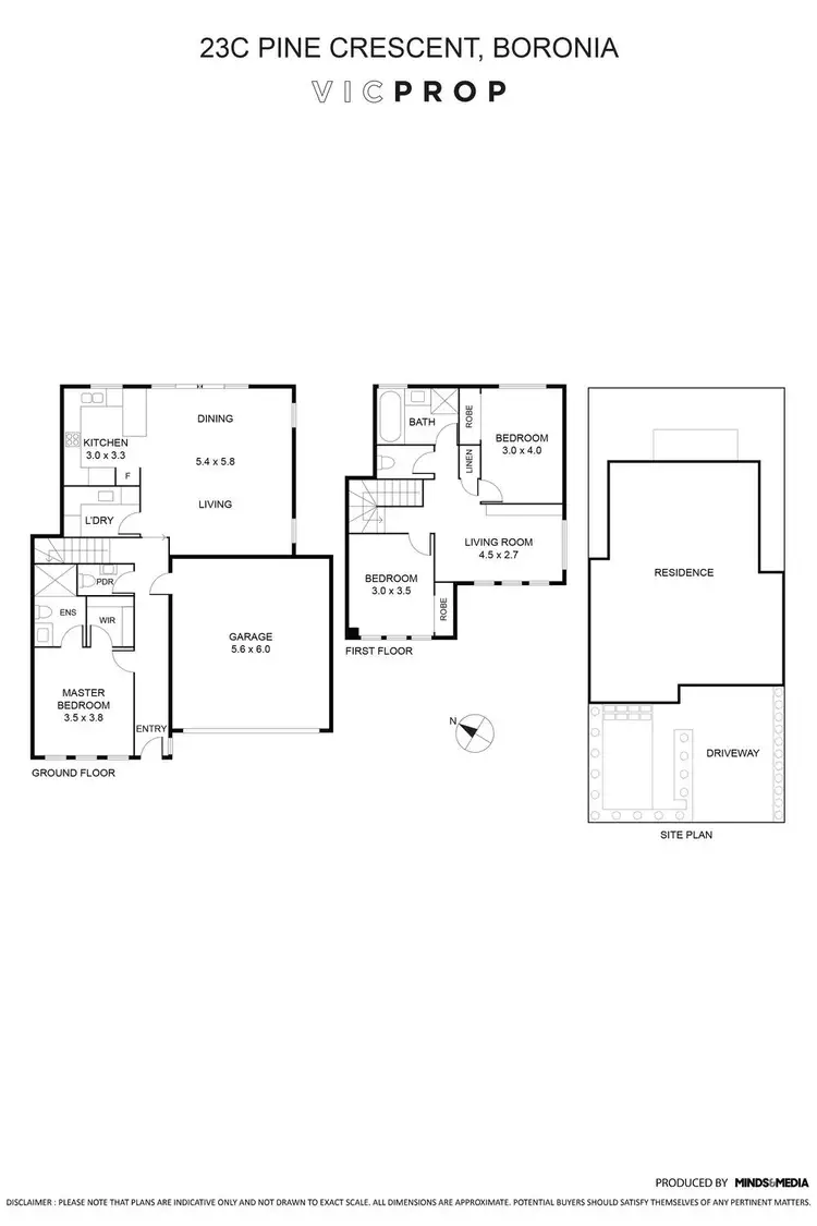 Floorplan of Homely townhouse listing, 23C Pine Crescent, Boronia VIC 3155