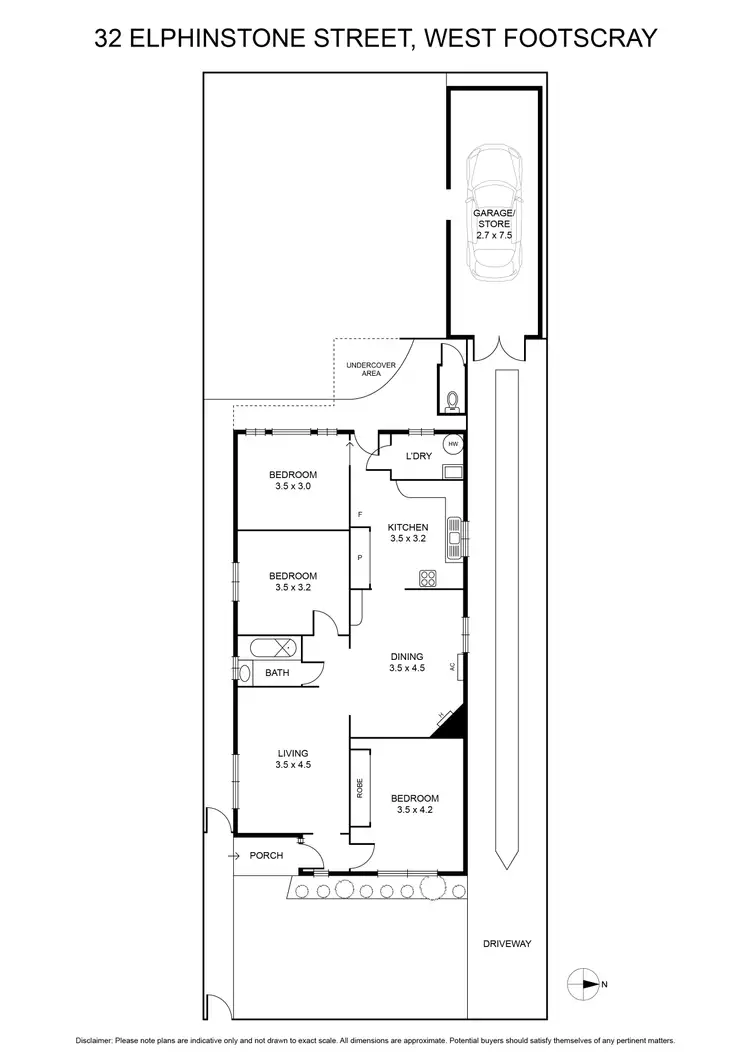 Floorplan of Homely house listing, 32 Elphinstone Street, West Footscray VIC 3012