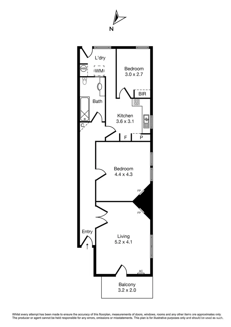 Floorplan of Homely apartment listing, 3/39 Robe Street, St Kilda VIC 3182