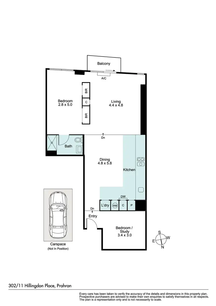 Floorplan of Homely apartment listing, 302/11 Hillingdon Place, Prahran VIC 3181