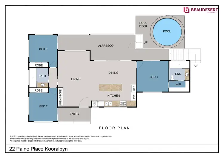 Floorplan of Homely house listing, 22 Paine Place, Kooralbyn QLD 4285