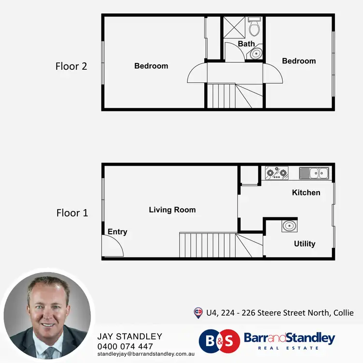 Floorplan of Homely unit listing, unit 4 224/226 Steere Street North, Collie WA 6225