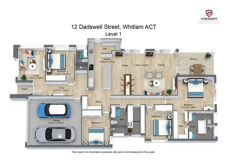 Floorplan of Homely house listing, 12 Dadswell Street, Whitlam ACT 2611