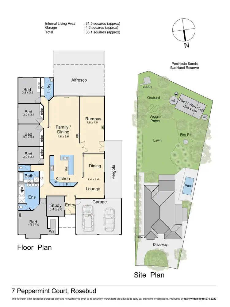 Floorplan of Homely house listing, 7 Peppermint Court, Rosebud VIC 3939