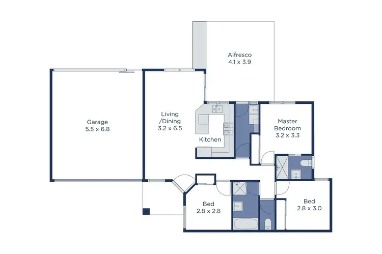 Floorplan of Homely unit listing, 2/3 Dalpura Drive, Bayswater VIC 3153