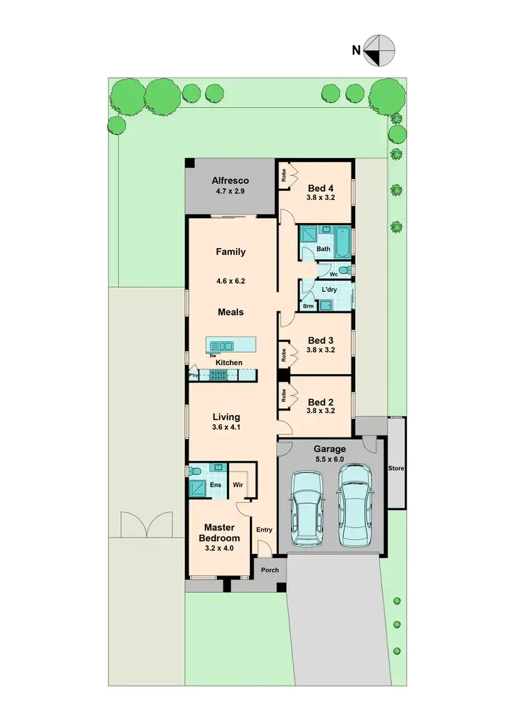 Floorplan of Homely house listing, 10 Grassy Street, Kilmore VIC 3764