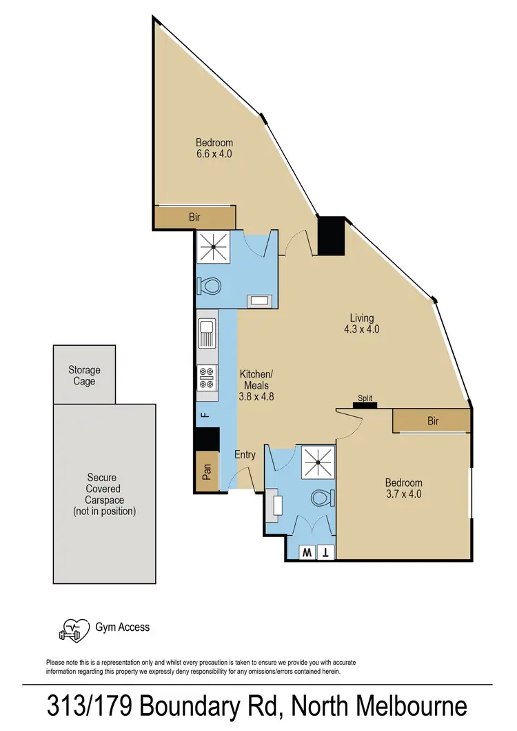 Floorplan of Homely apartment listing, 313/179 Boundary Road, North Melbourne VIC 3051