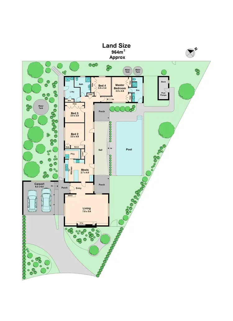 Floorplan of Homely house listing, 1 Green Court, Kilmore VIC 3764